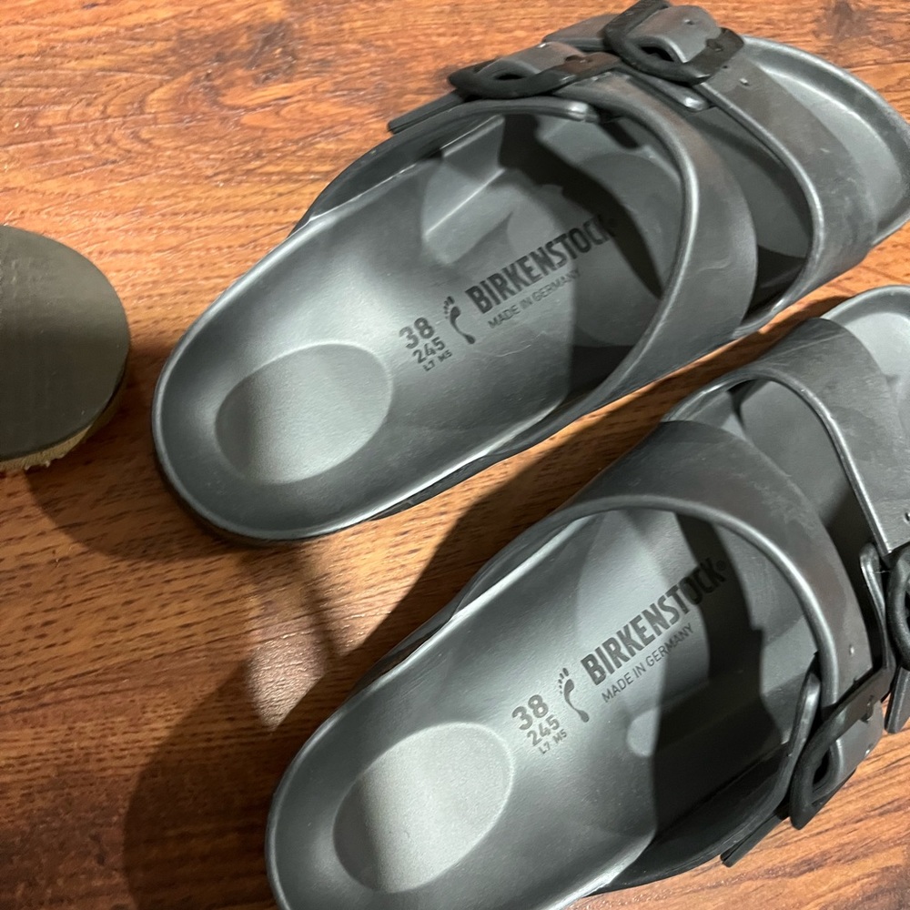 Gray Birkenstocks